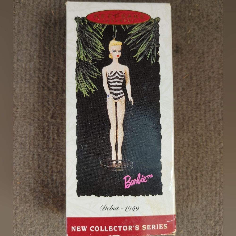 Barbie Classic Black and White Striped Doll 1994 Holiday Ornament